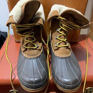 POLO RALPH LAUREN LAMB SHEARLING LINING NUBUCK/RUBBER UPPER BOOTS SIZE 11.5